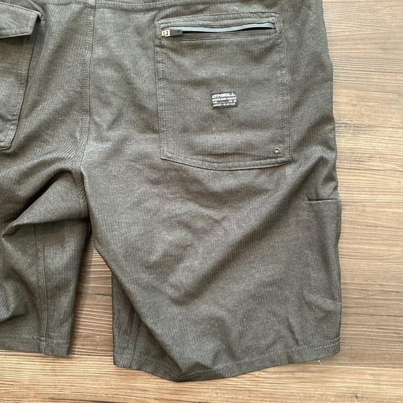 O'neill Men's Classic Walking Casual Chino Shorts Size 36 Gray Cargo Pocket - Picture 9 of 12